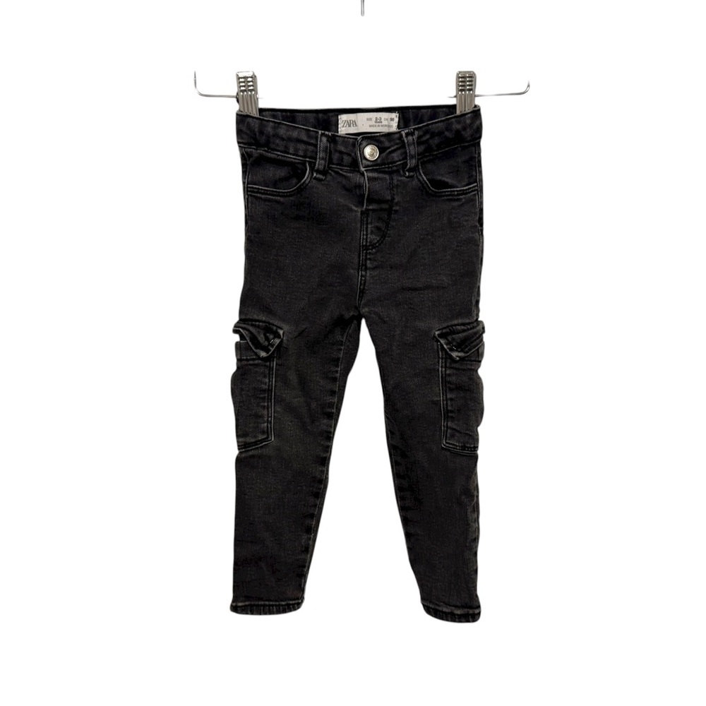 ⭐️ 5/$30 Zara Kids Cargo Denim Jeans size 2-3 Years